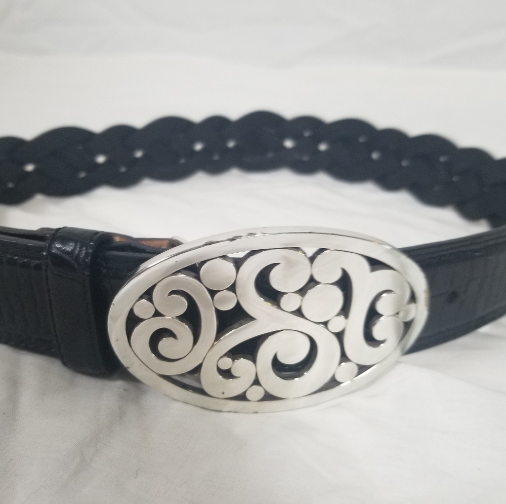 Brighton Black Leather Belt